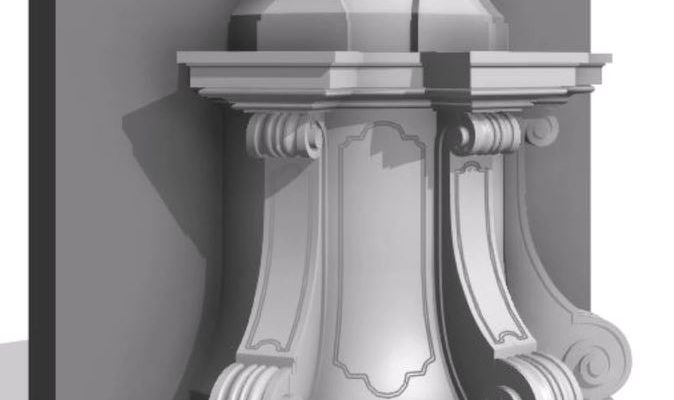 Ukázka 3D modelu podstavce pod sochou