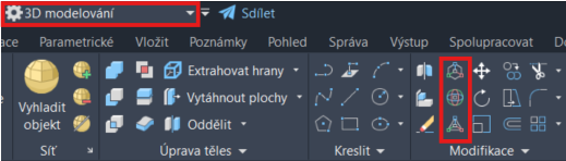 funkce pro pohybování ve 3D prostoru